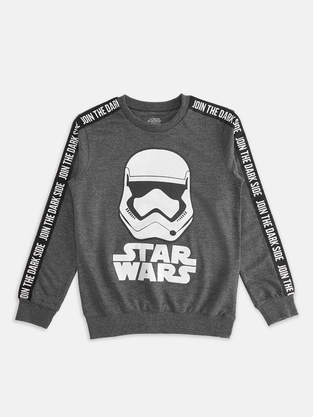 

Pantaloons Junior Boys Star wars Printed Cotton Pullover Sweatshirt, Grey