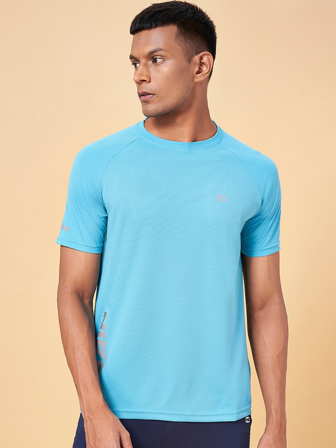 

Ajile by Pantaloons Raglan sleeves Slim Fit T-Shirt, Blue