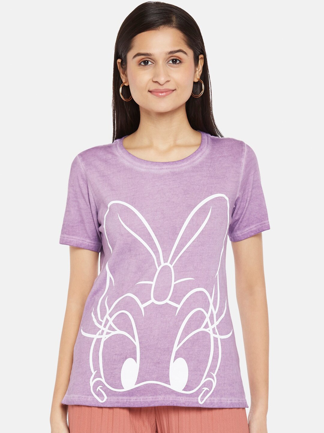 

Honey by Pantaloons Graphic Printed Cotton T-shirt, Purple