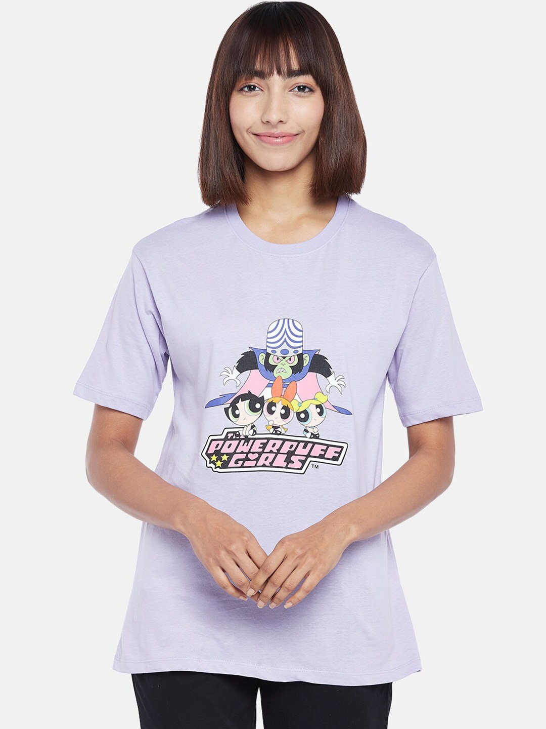 

Honey by Pantaloons Graphic Printed Cotton T-shirt, Purple
