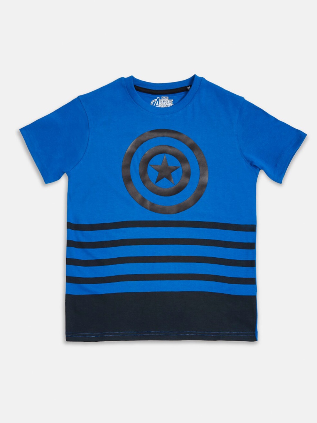 

Pantaloons Junior Graphic Avengers Printed Cotton T-Shirt, Navy blue