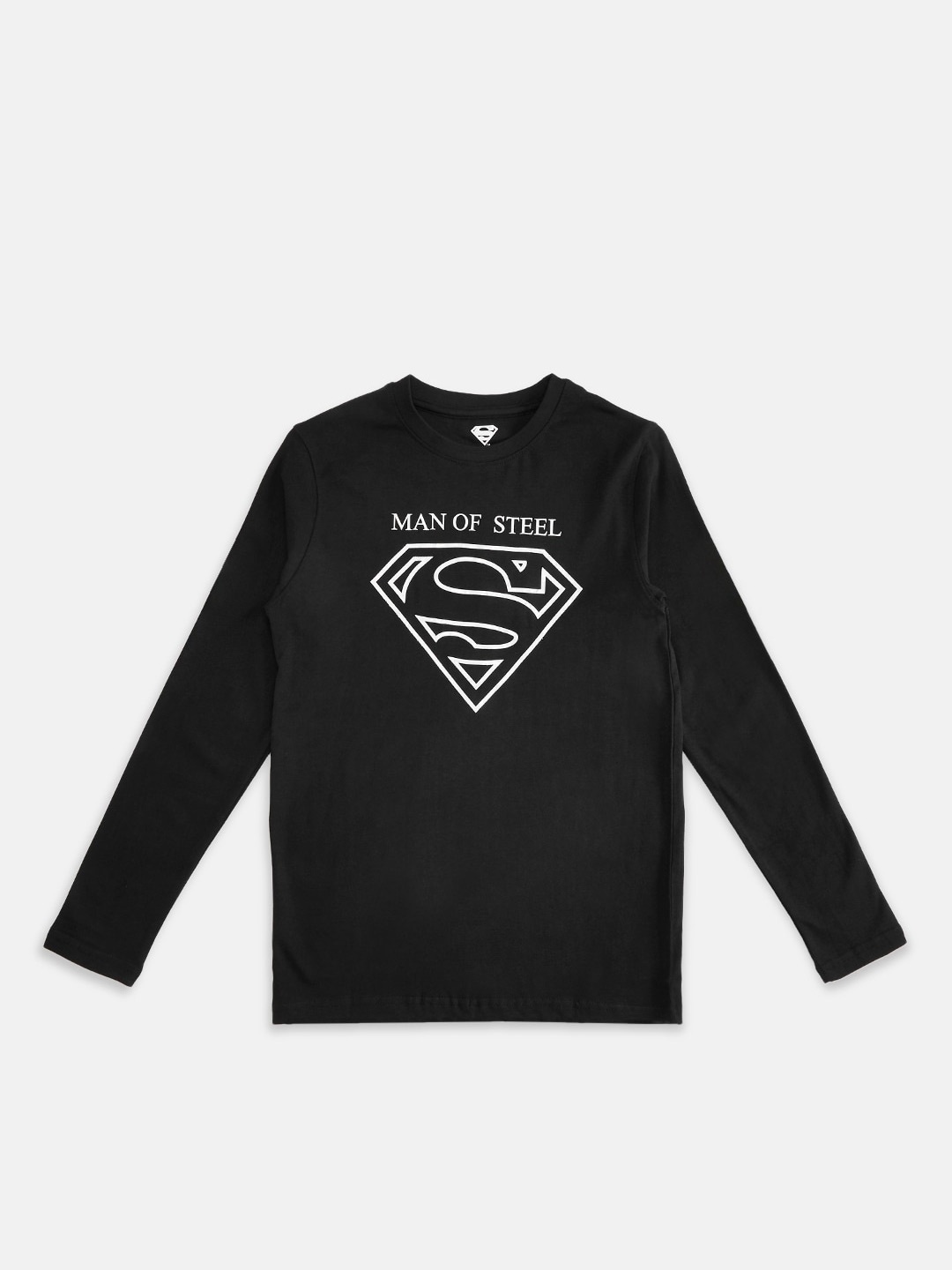 

Pantaloons Junior Boys Graphic Superman Printed Cotton T-Shirt, Black