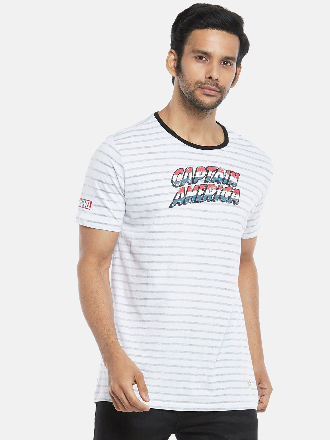 

SF JEANS by Pantaloons Typography Printed Slim Fit Cotton T-shirt, White