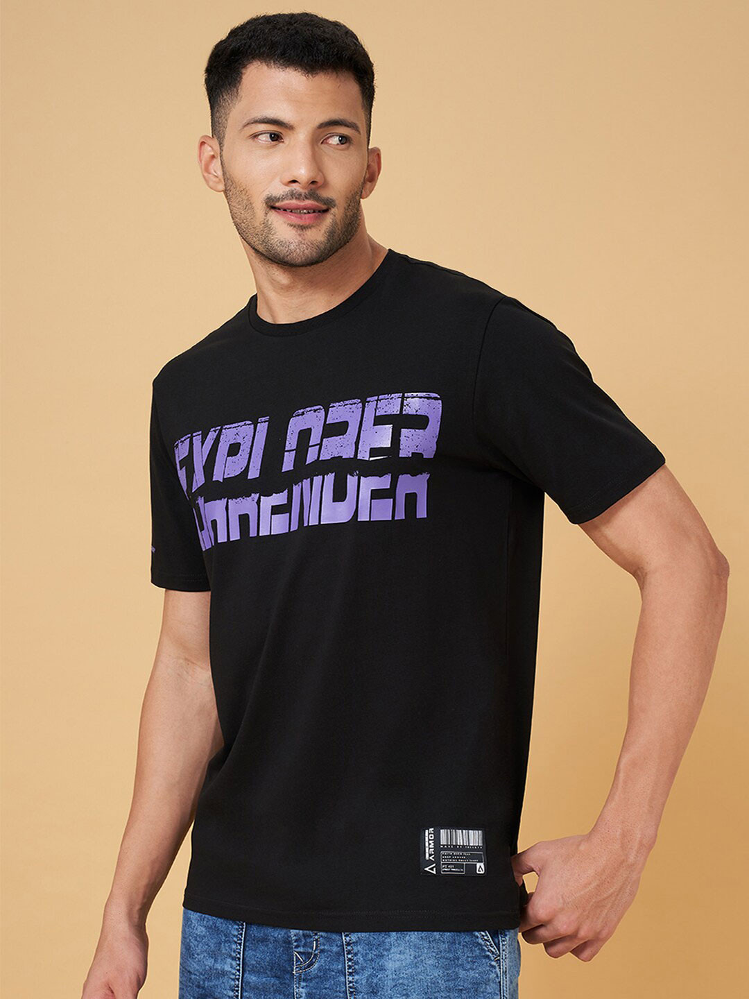 

Street Armor by Pantaloons Typography Printed T-Shirt, Black