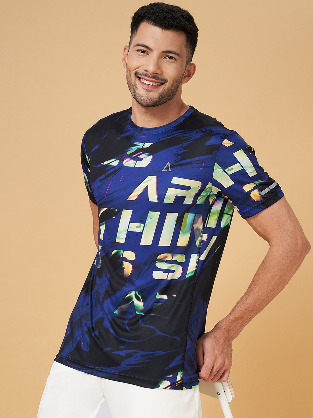 

Street Armor by Pantaloons Typography Printed Round Neck T-shirt, Blue