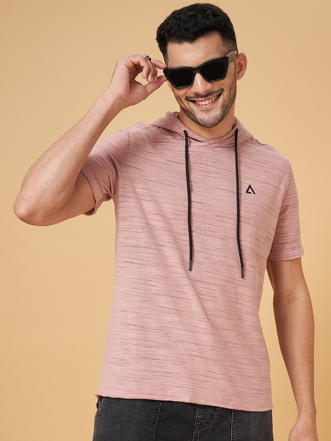 

Street Armor by Pantaloons Striped Hooded T-shirt, Pink