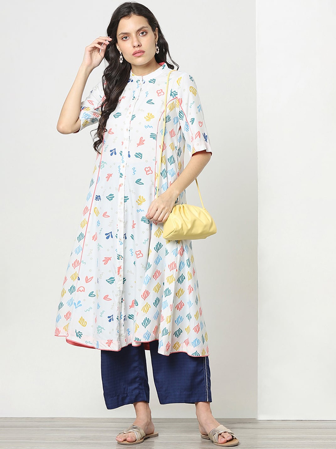 

Marigold Lane Abstract Printed Anarkali Kurta, Off white