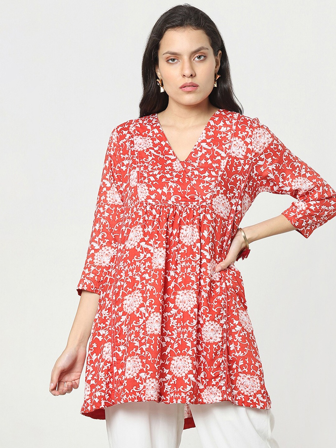 

Marigold Lane Floral Printed Tunic, Red