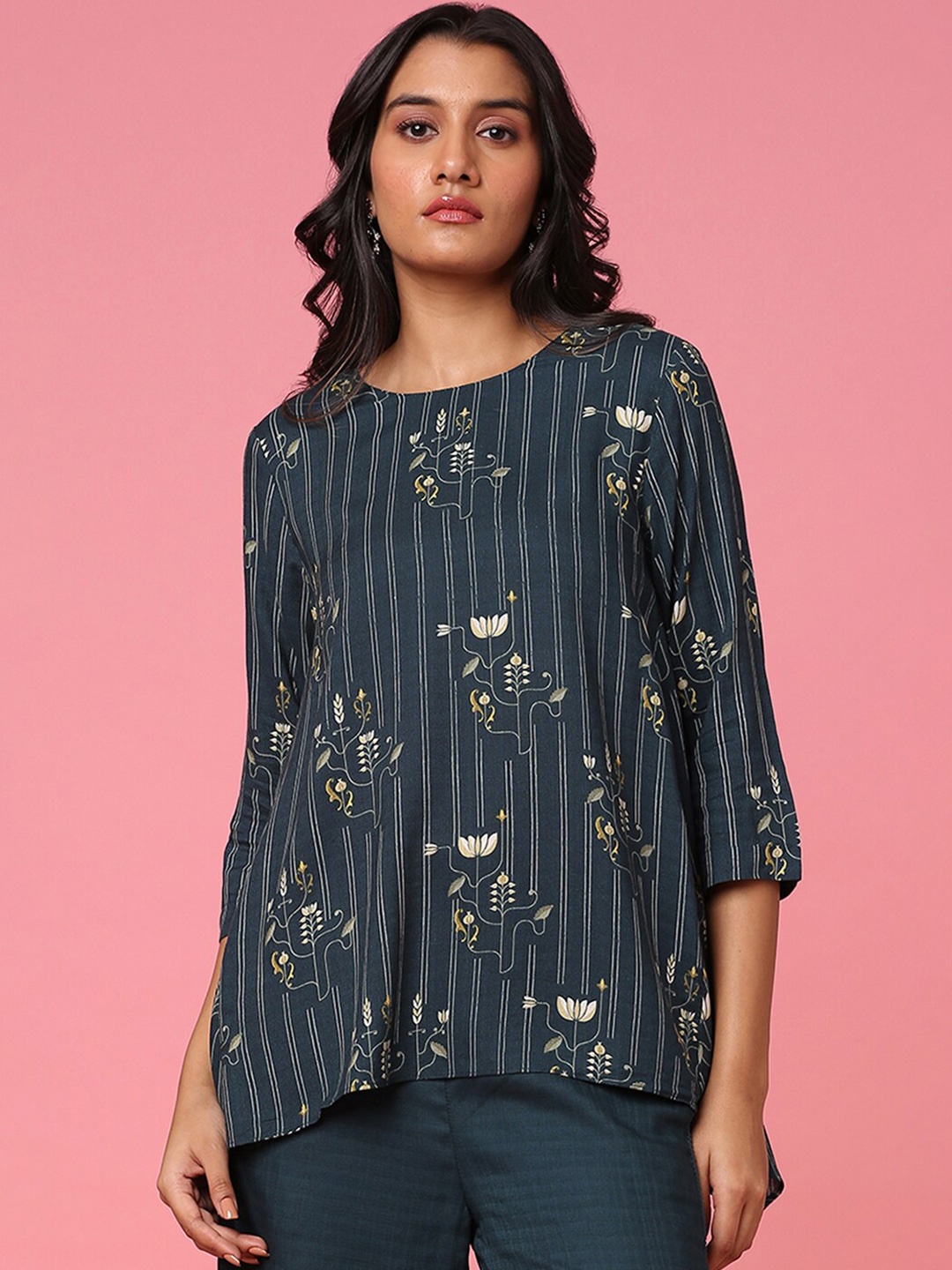 

Marigold Lane Floral Printed Tunic, Teal