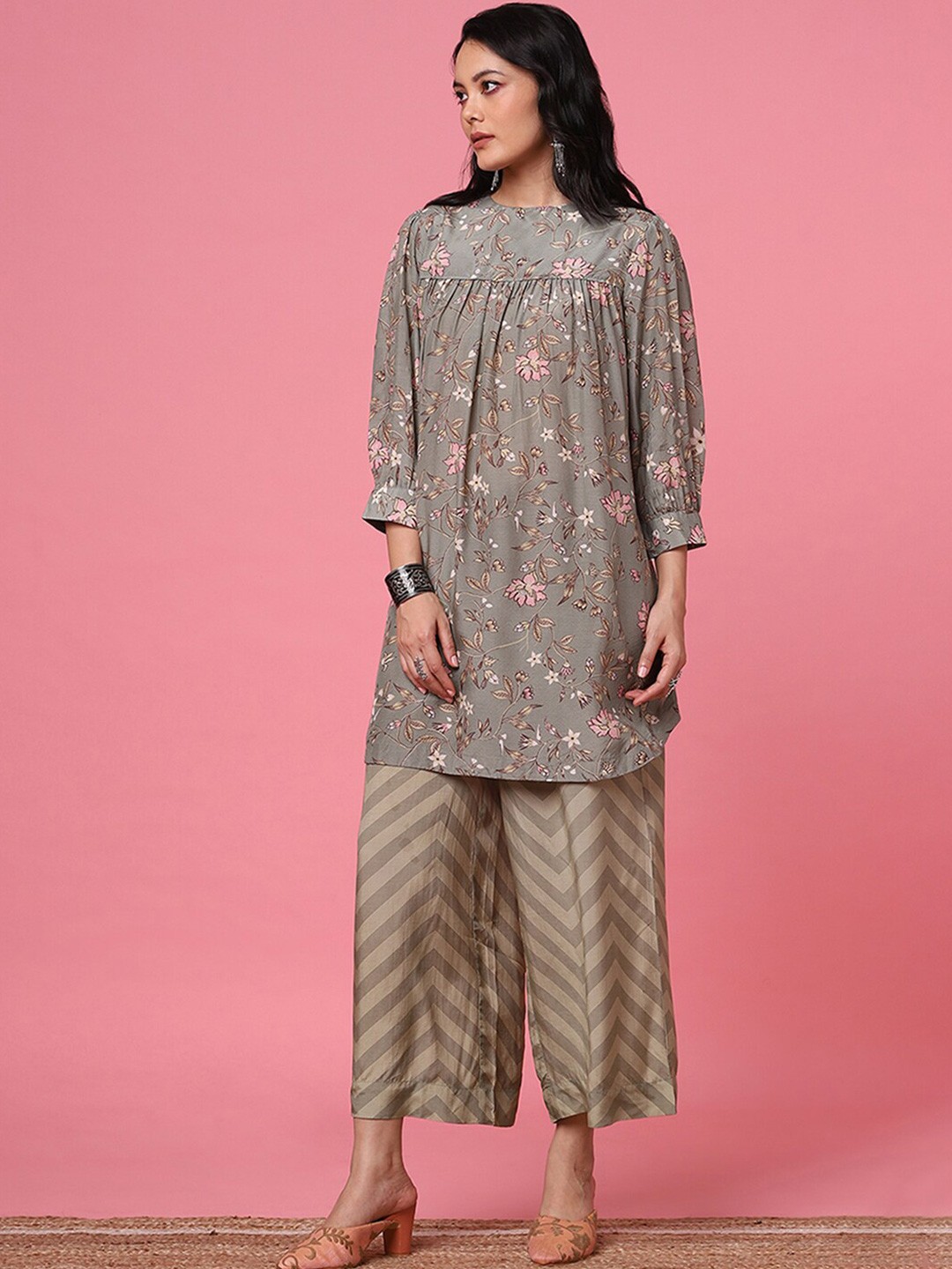 

Marigold Lane Floral Printed Tunic, Green