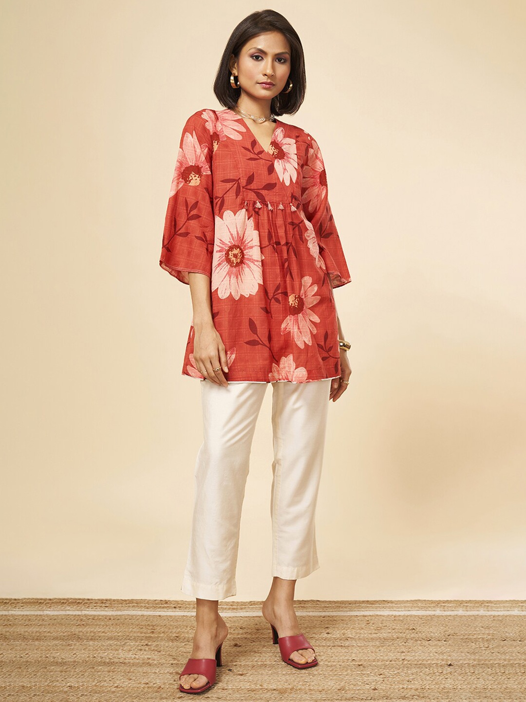

Marigold Lane Floral Printed Tunic, Rust