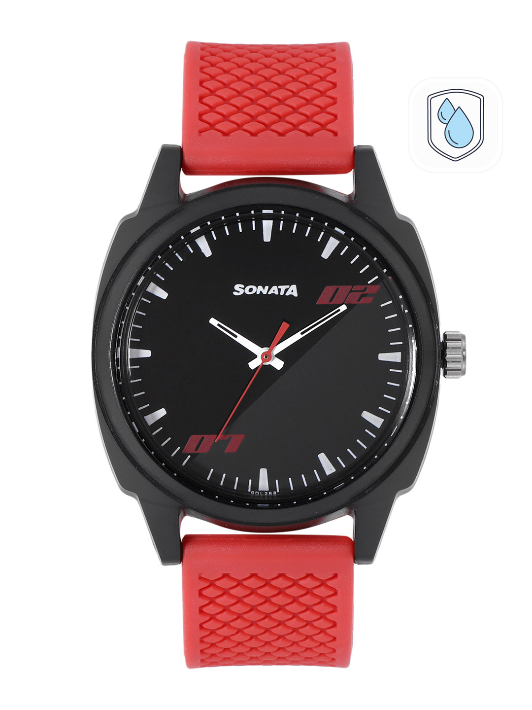 

Sonata Men Analogue Watch NP77086PP05W, Black