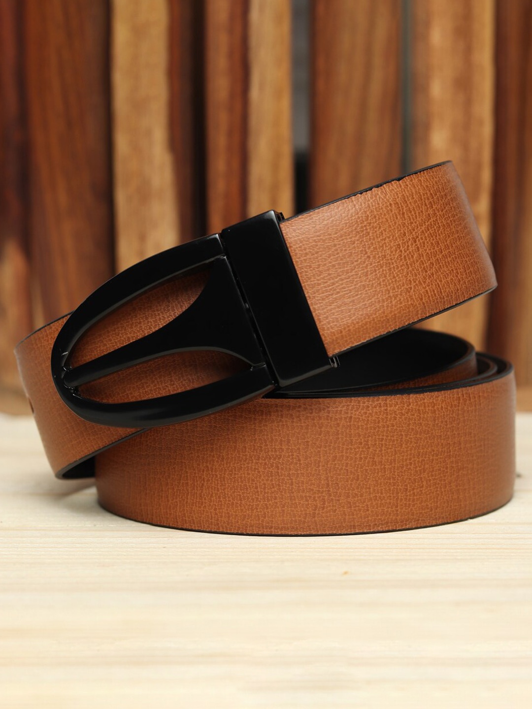 

Kastner Men Textured Synthatic Leather Slim Belt, Brown