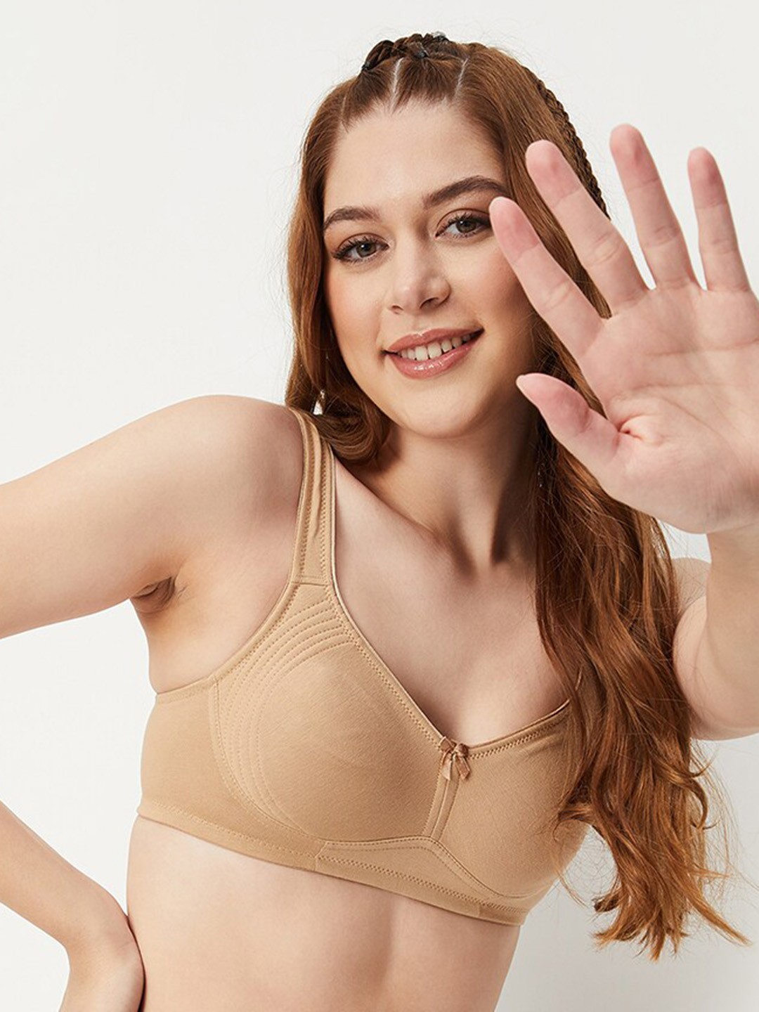 

max Non Padded All Day Comfort Medium Coverage Cotton Everyday Bra, Nude