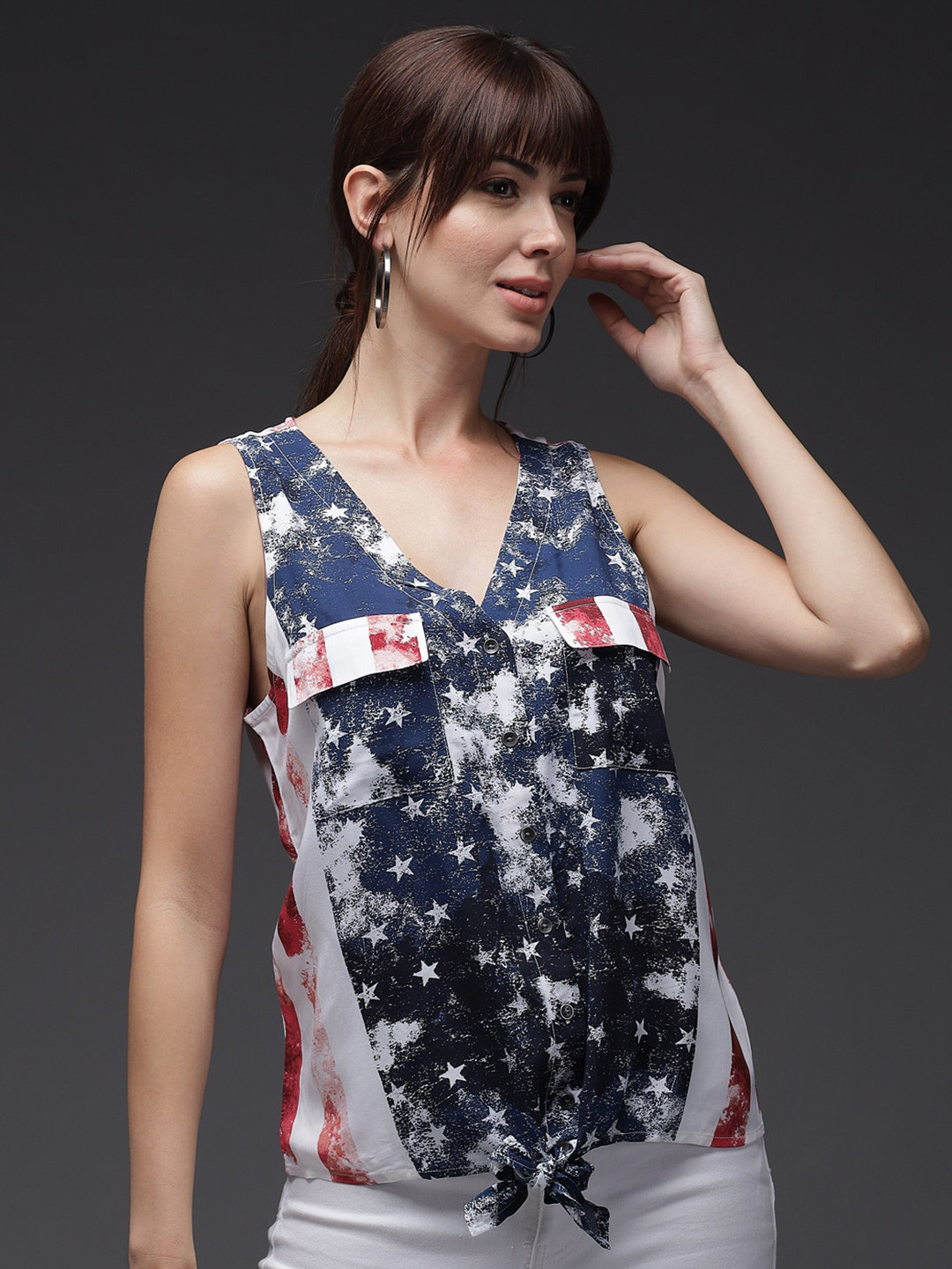 

BAESD Printed Comfort Floral Opaque Casual Shirt, Navy blue