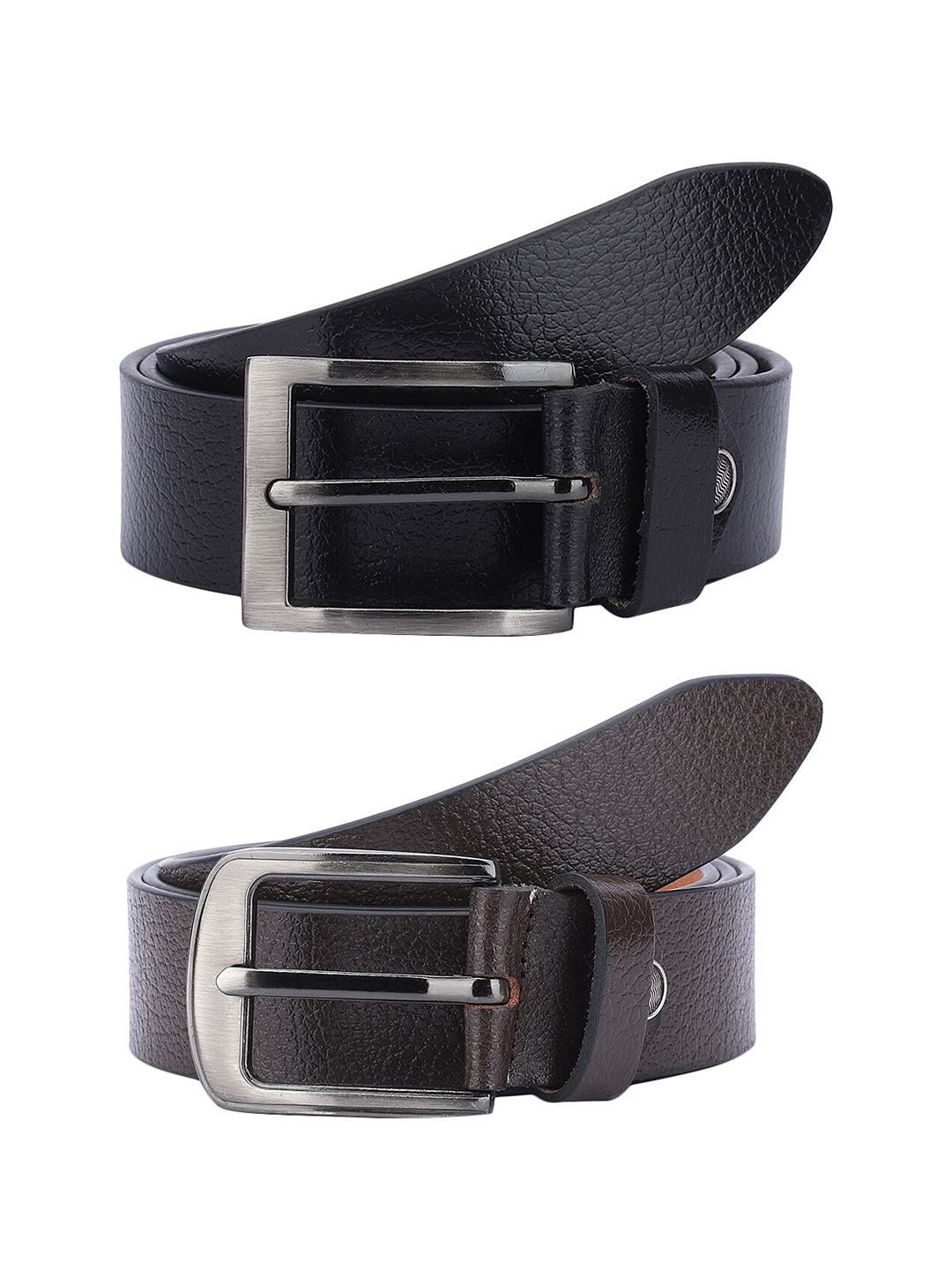 

Kastner Men Pack Of 2 Textured Leather Formal Belts, Black