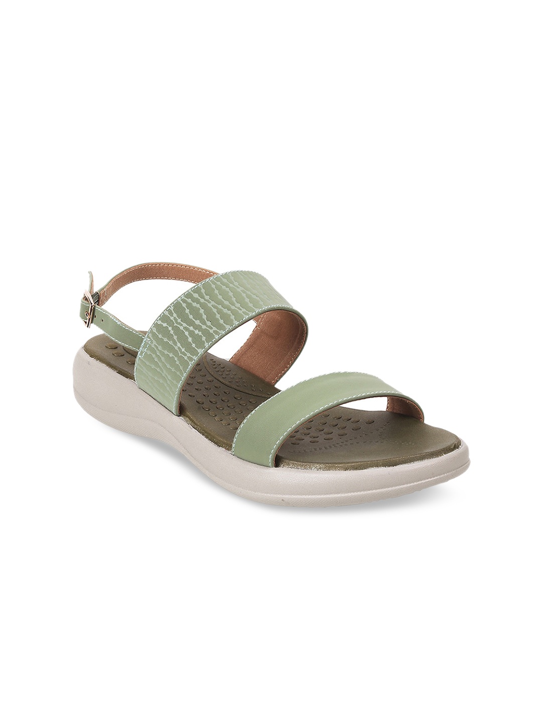 

Mochi Open Toe Comfort Sandals With Backstrap, Green