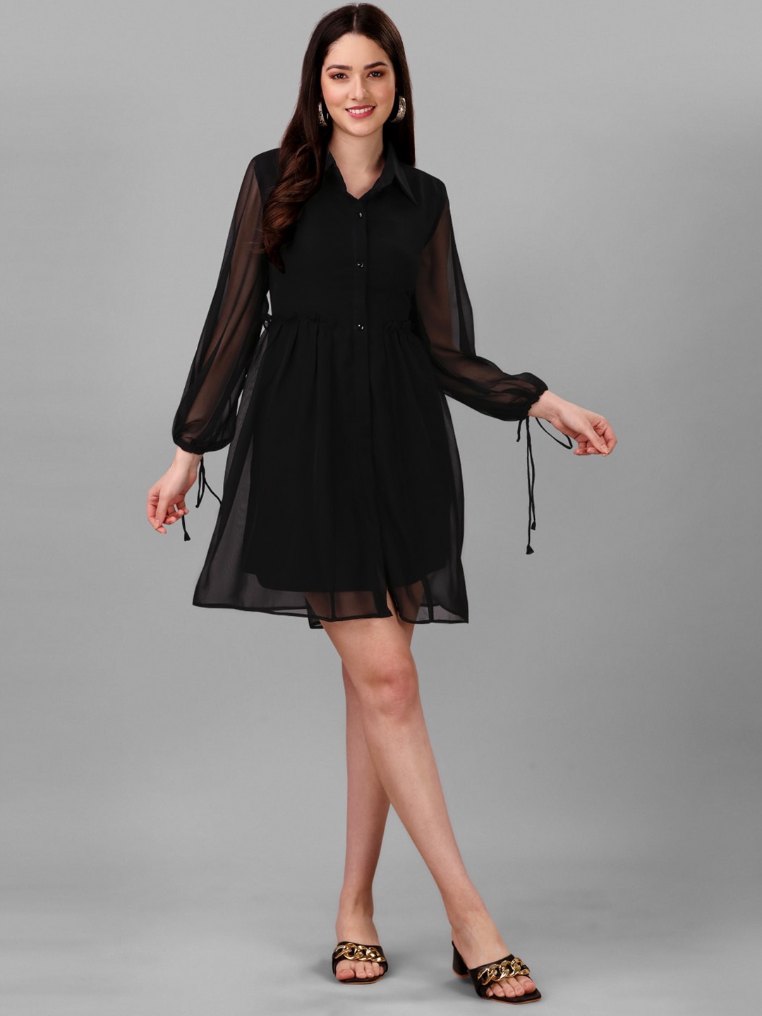 

Masakali.Co A-line Shirt Dress, Black