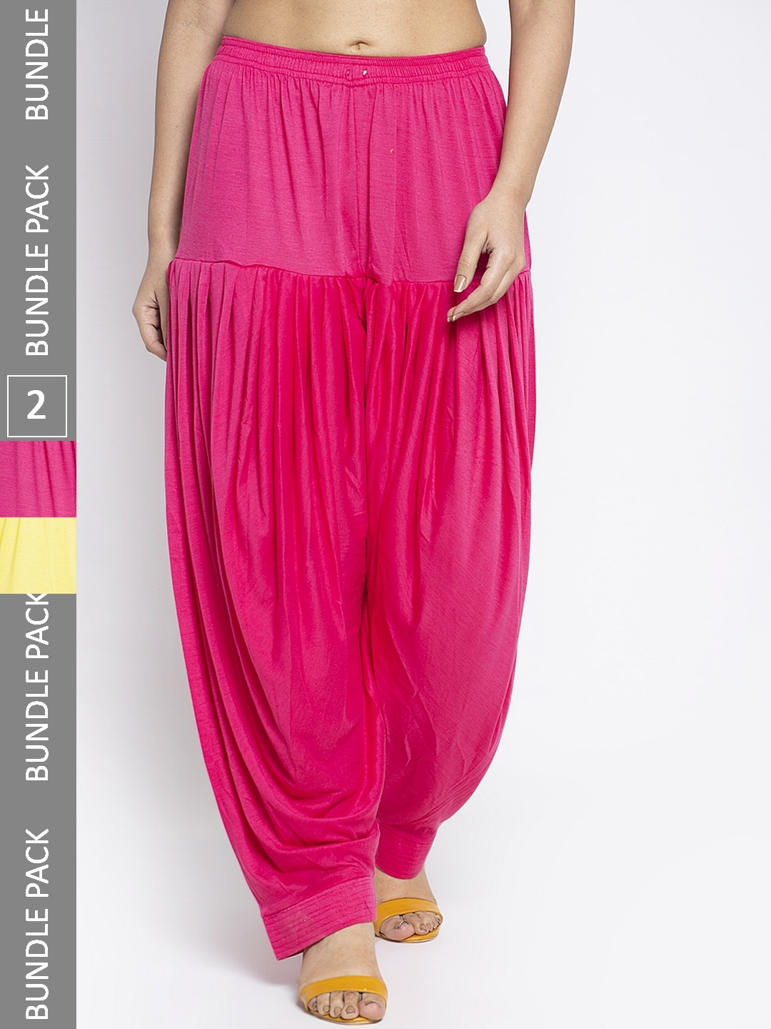 

GRACIT Pack Of 2 Loose-Fit Patiala Salwar, Pink