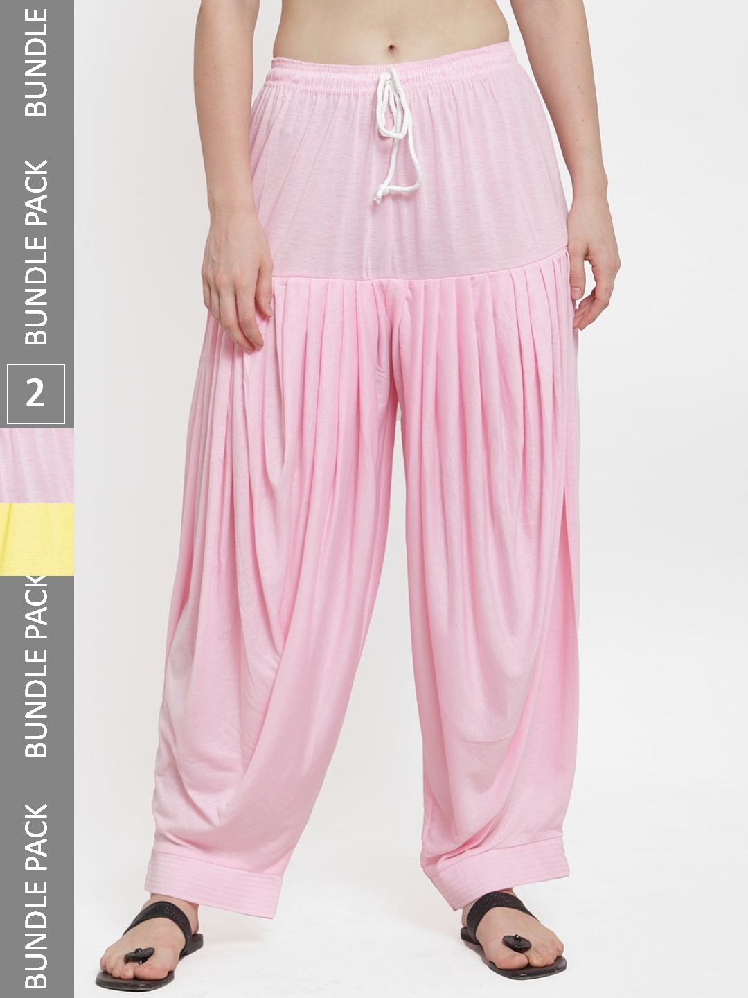 

GRACIT Women Pack Of 2 Pleated Patiala, Pink