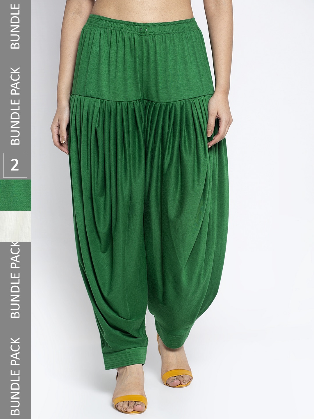 

GRACIT Women Pack Of 2 Loose-Fit Patiala, Green