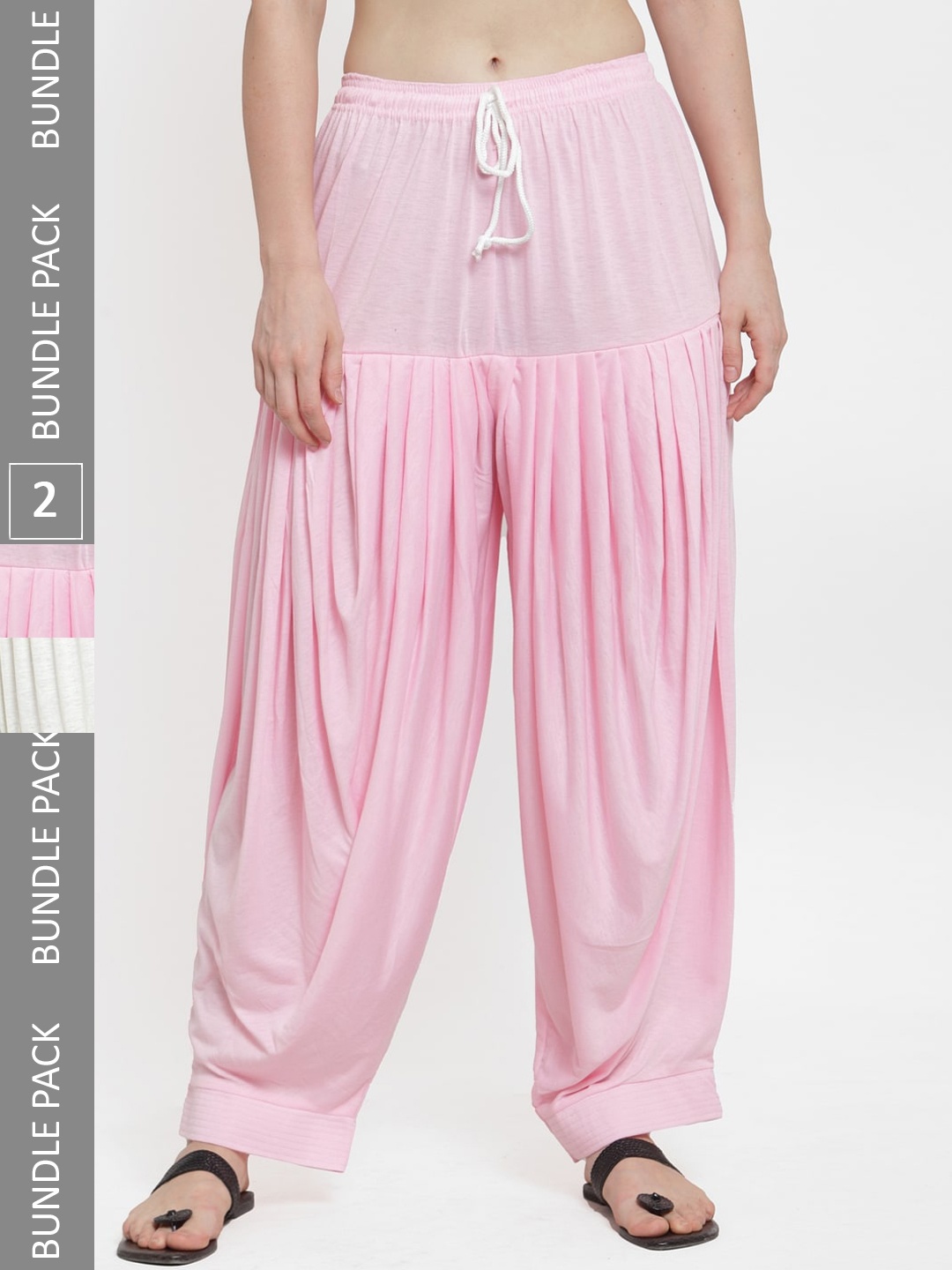 

GRACIT Women Pack Of 2 Loose-Fit Patiala, Pink