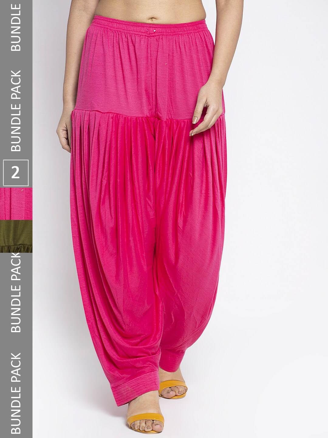 

GRACIT Women Pack of 2 Loose Fit Patiala, Pink