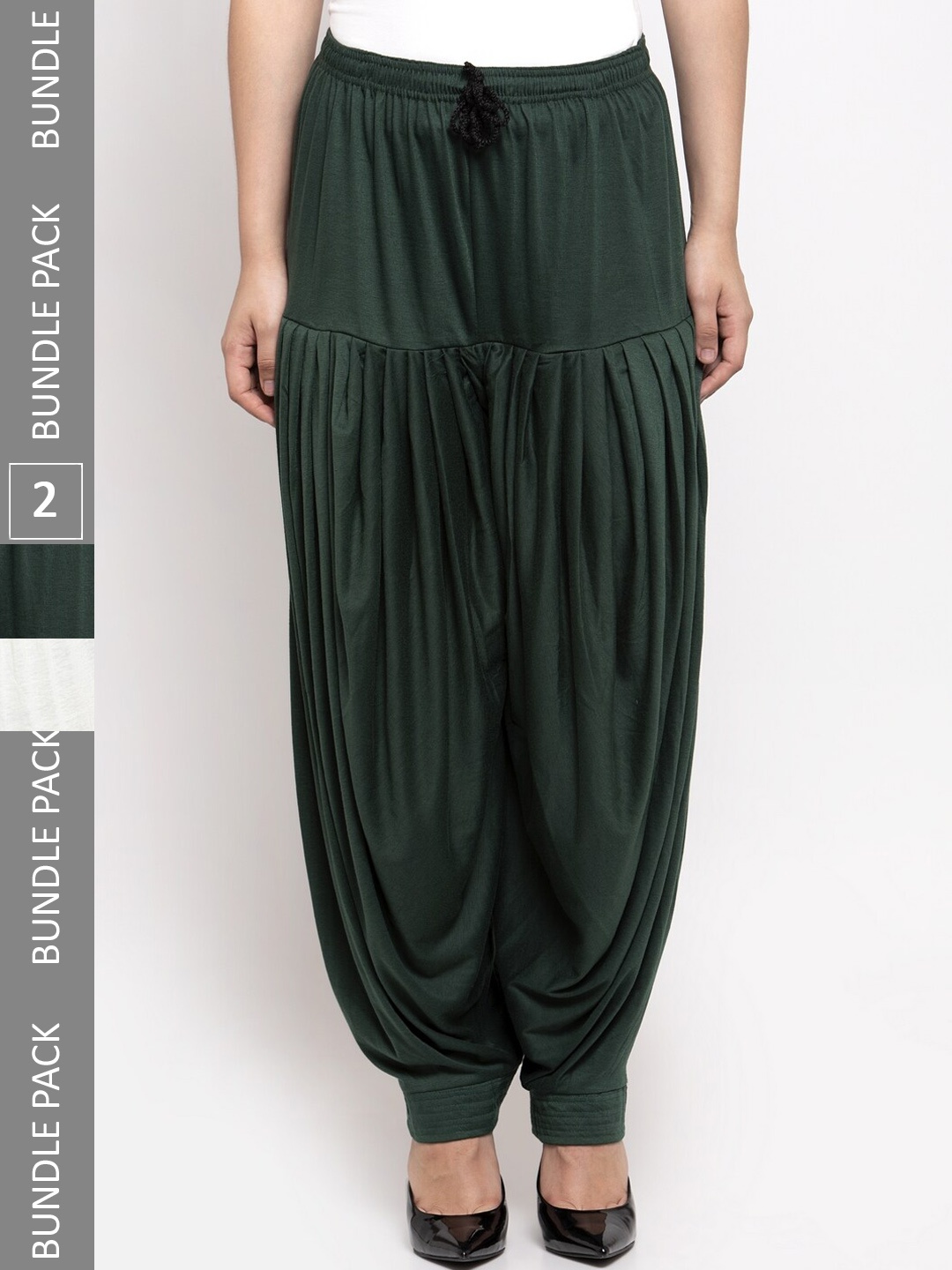 

GRACIT Women Pack of 2 Loose Fit Patiala, Green