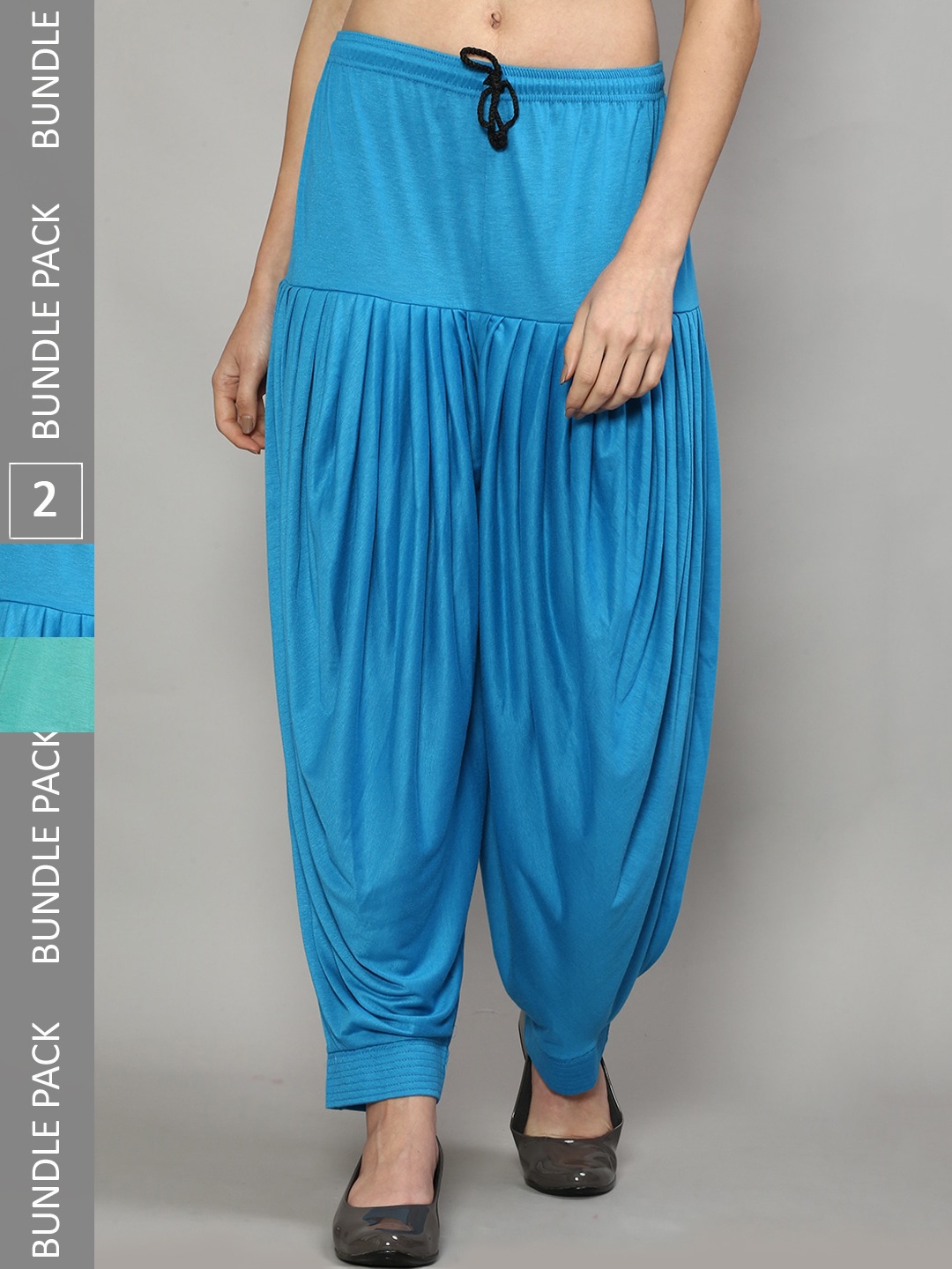 

GRACIT Women Pack of 2 Loose Fit Patiala, Blue