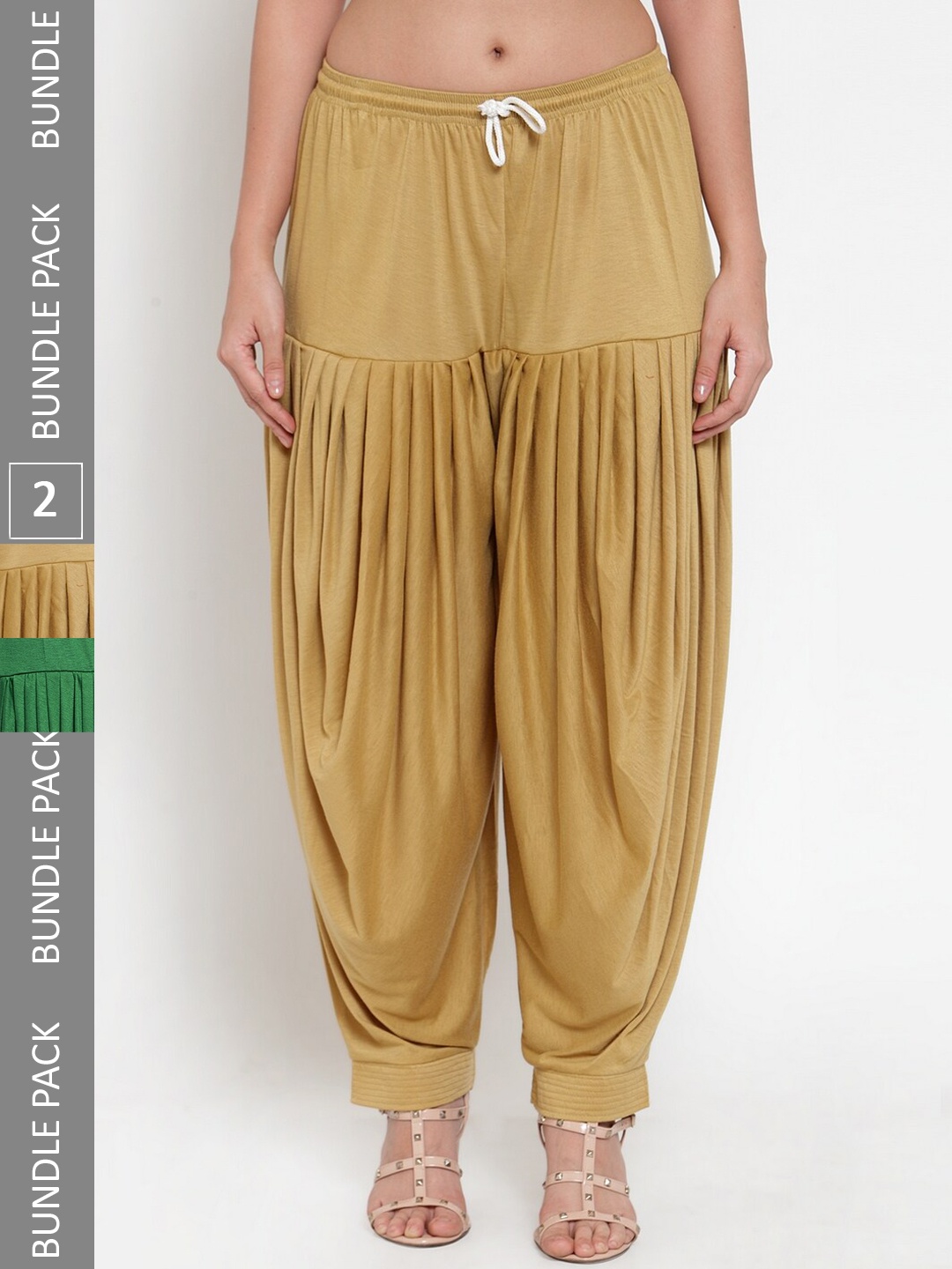 

GRACIT 2-Pcs Loose Fit Patiala, Beige