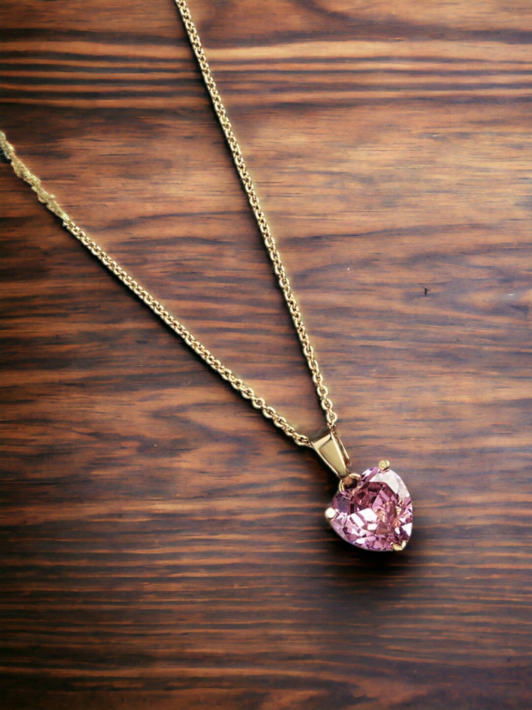 

DressBerry Pink Brass Gold-Plated Necklace