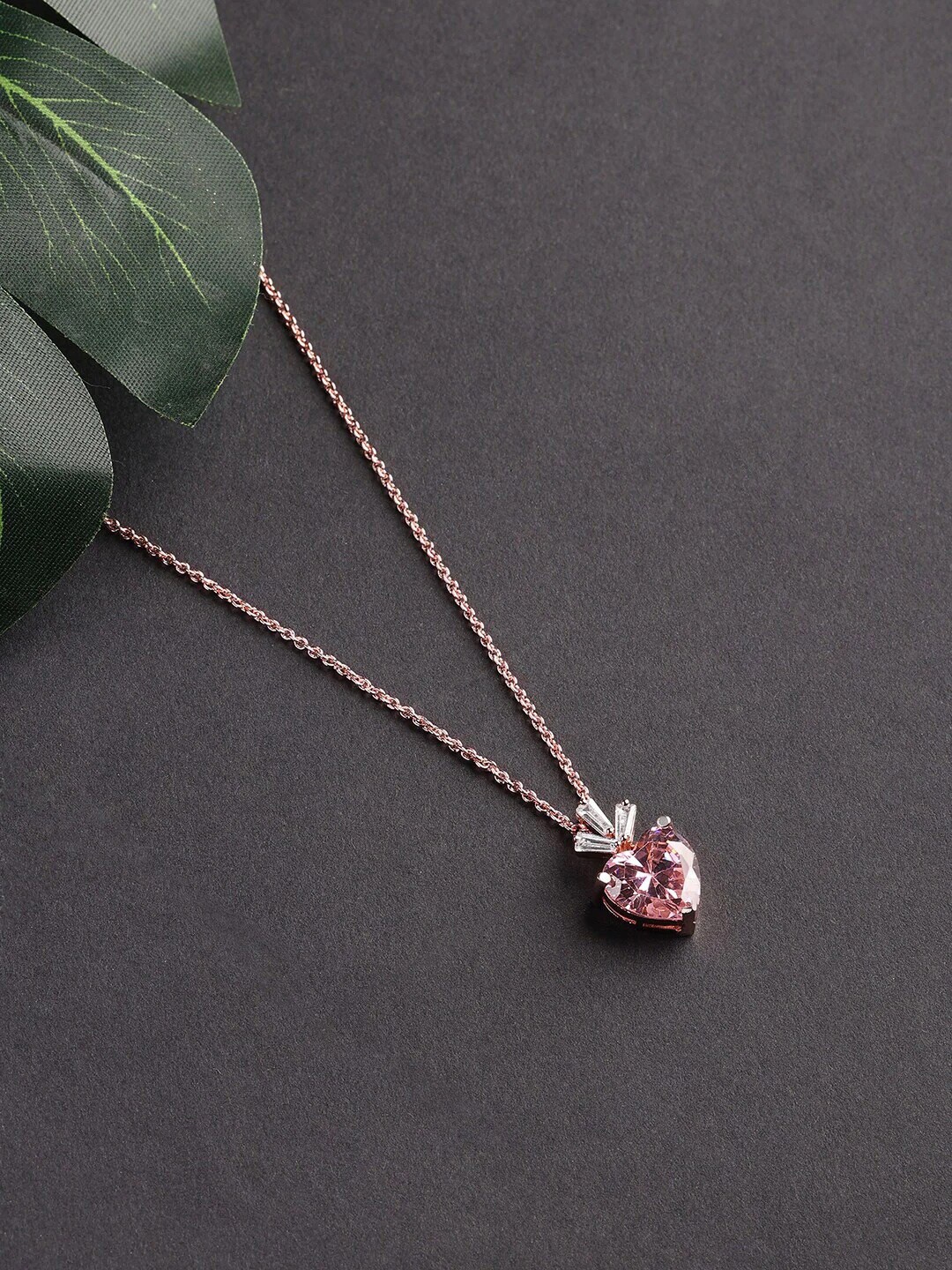 

DressBerry Rose Gold & Pink Brass Rose Gold-Plated Necklace