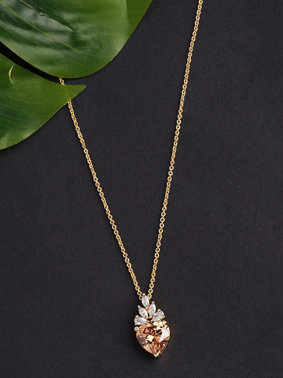 

DressBerry Brass Gold-Plated Open Necklace