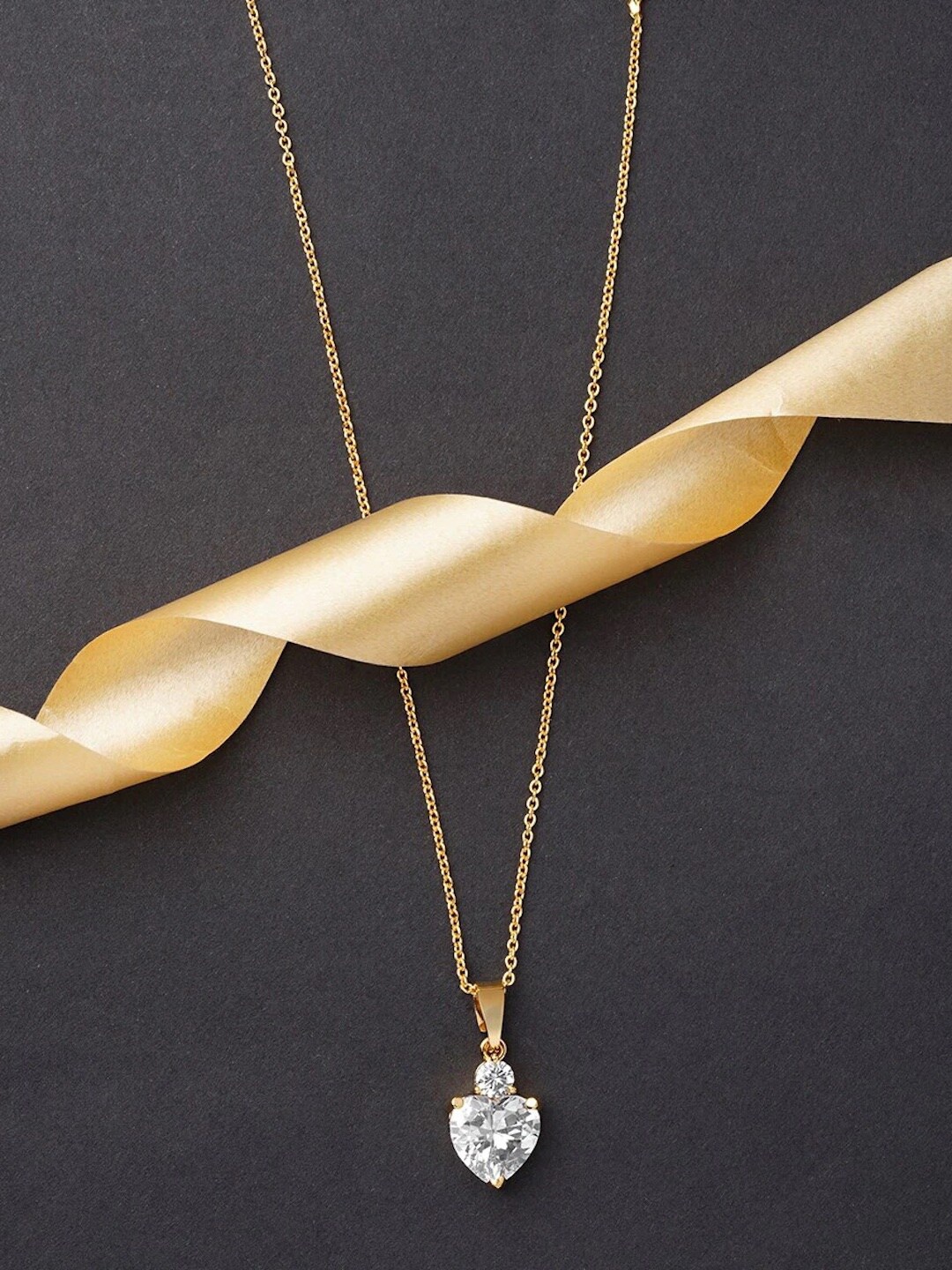 

DressBerry Gold-Toned & White Brass Gold-Plated Necklace