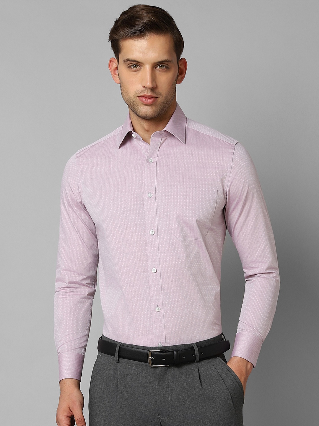 

Louis Philippe Micro Ditsy Casual Pure Cotton Shirt, Lavender
