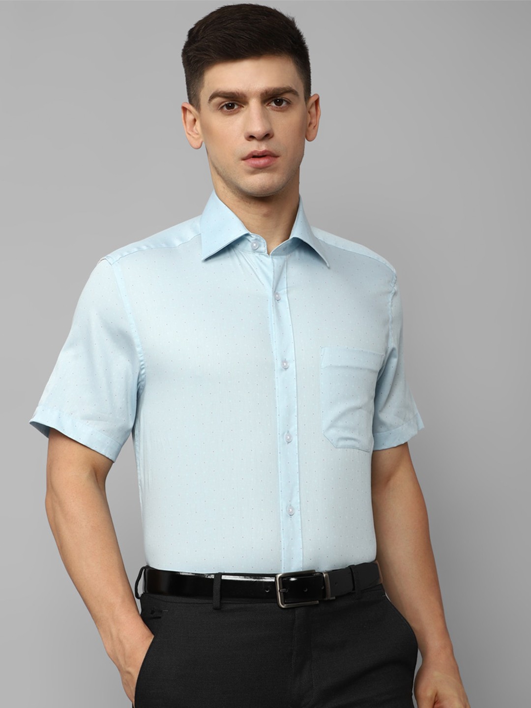 

Louis Philippe Printed Pure Cotton Opaque Formal Shirt, Blue
