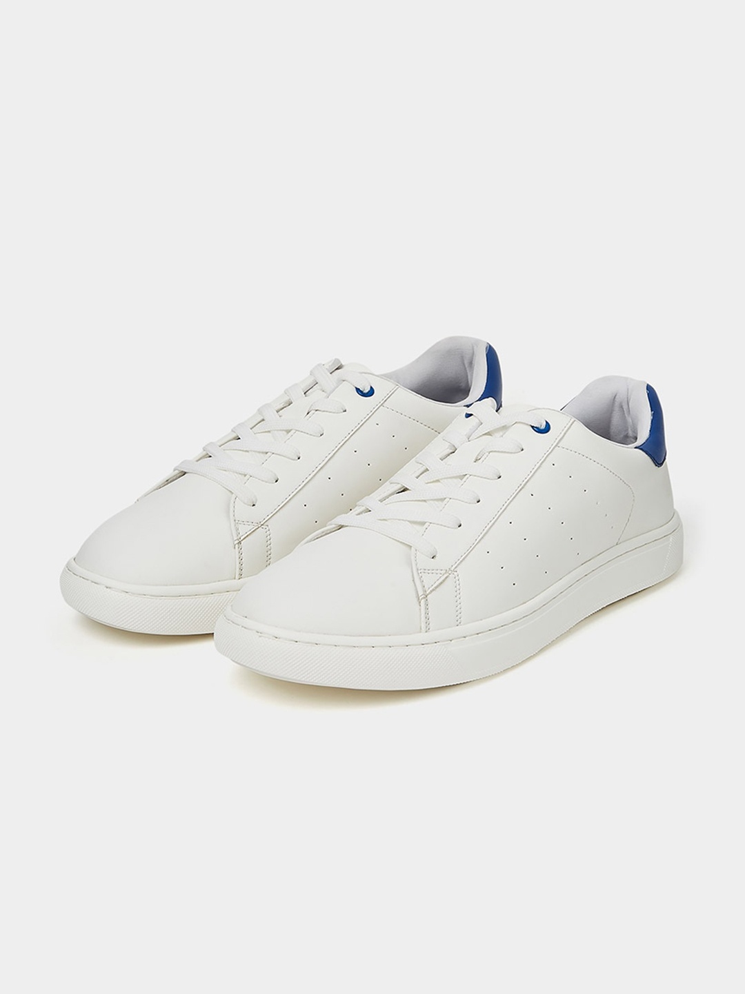 

Styli Men White Perforated Sneakers
