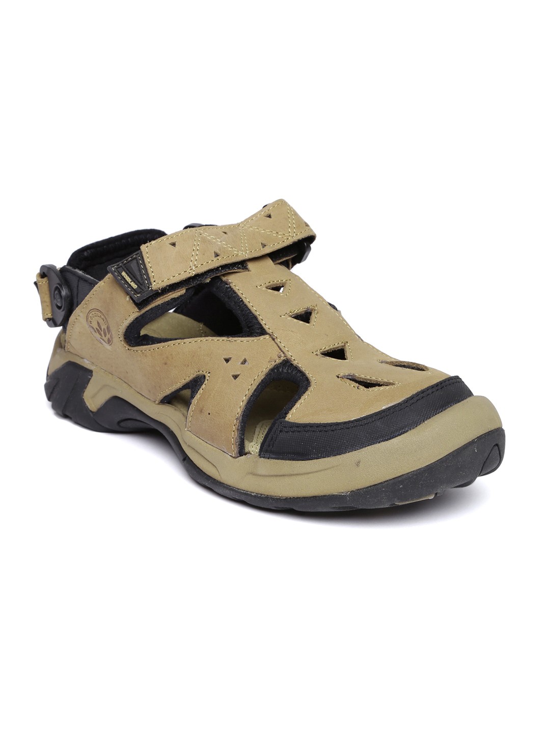 

Woodland Men Khaki Leather Shoe-Style Sandals