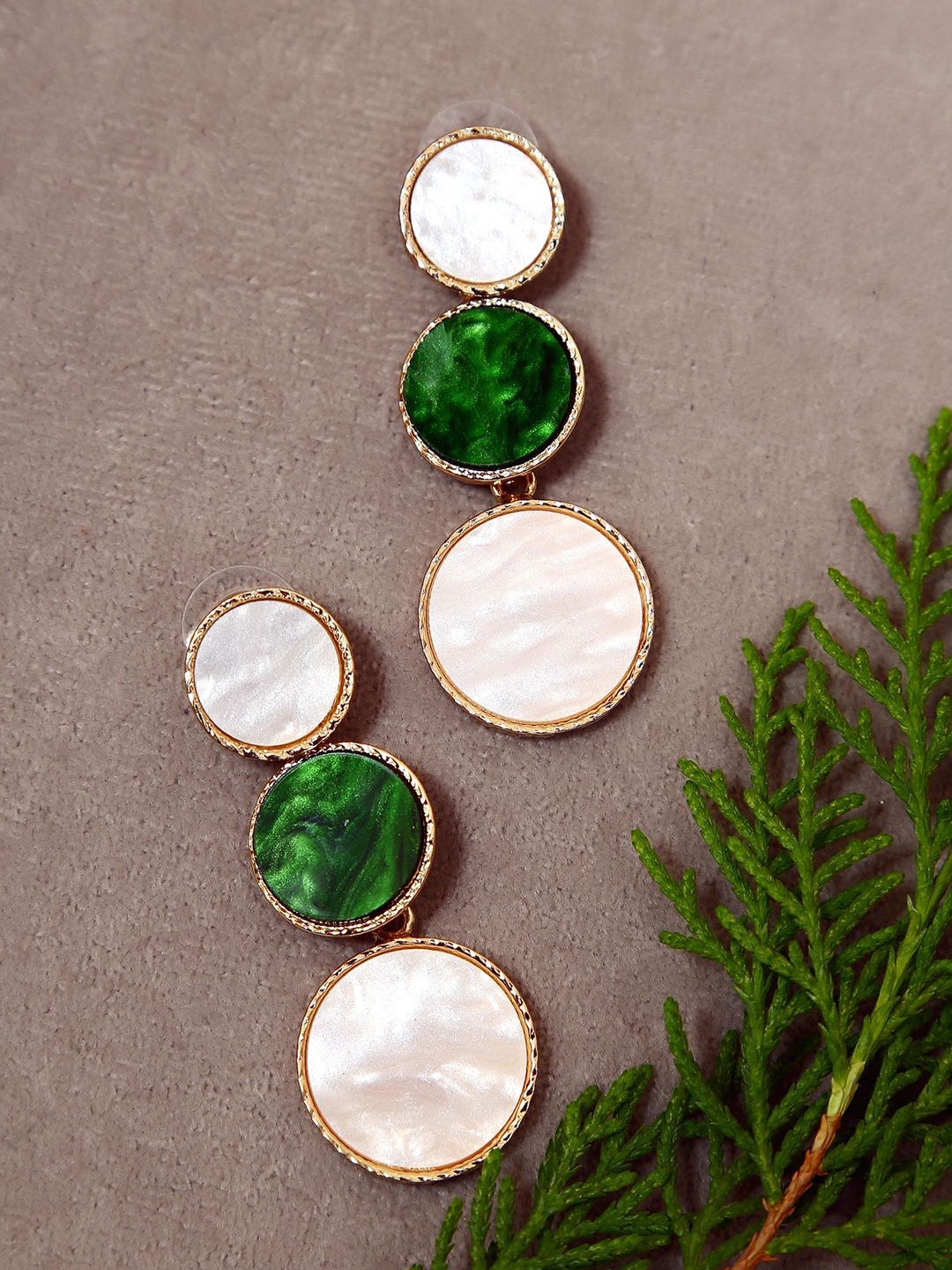 

Crunchy Fashion Stone-Studded Drop Earrings, Gold