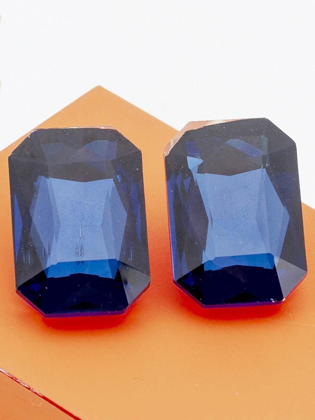 

Crunchy Fashion Gold Plated Square Studs Earrings