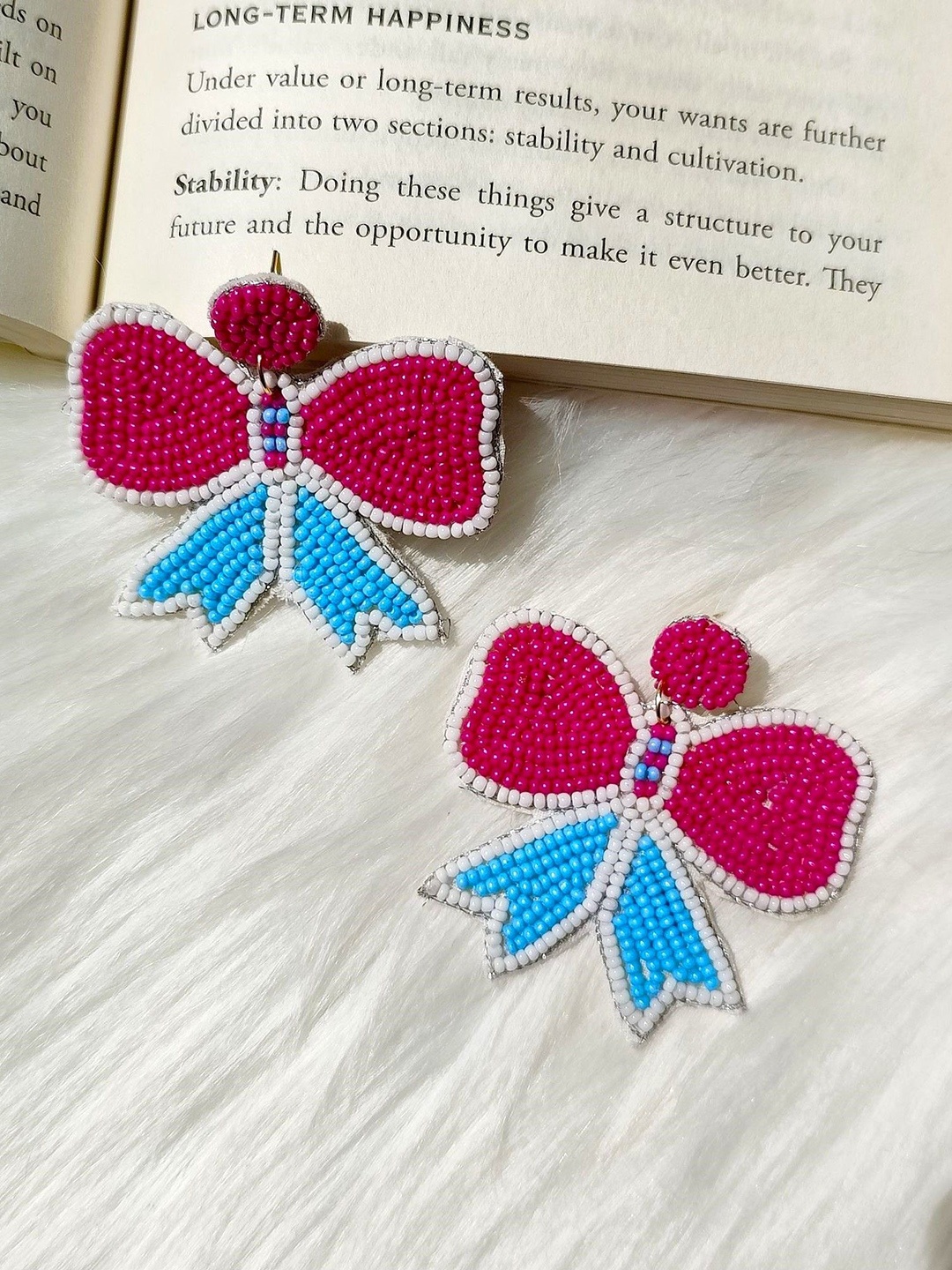 

Crunchy Fashion Contemporary Drop Earrings, Red