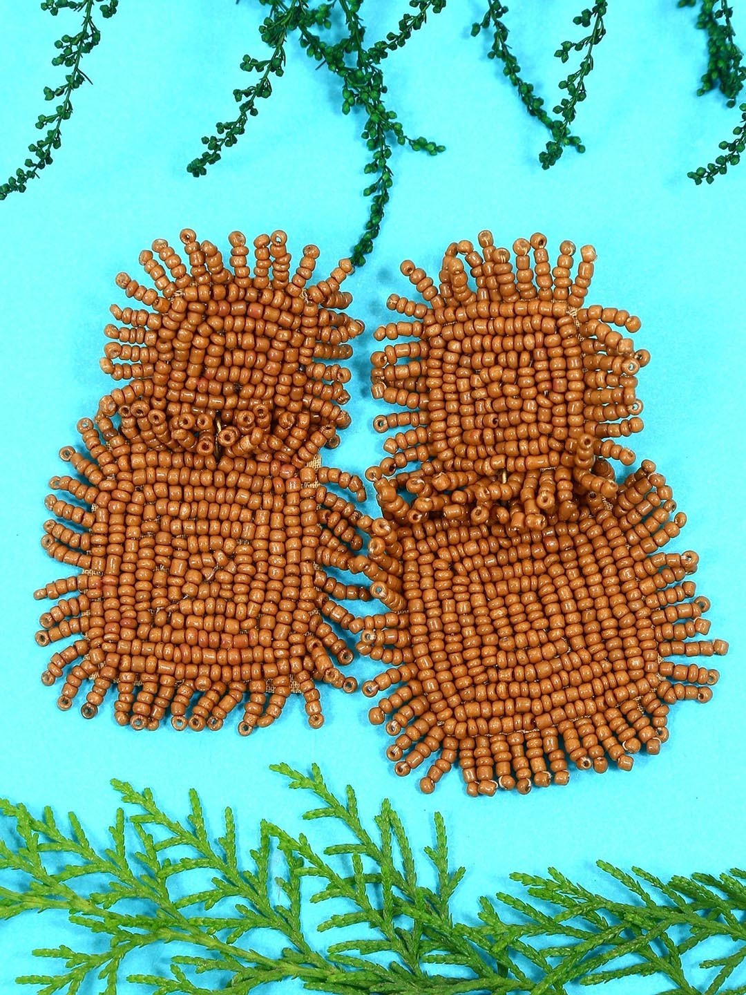 

Crunchy Fashion Contemporary Drop Earrings, Brown