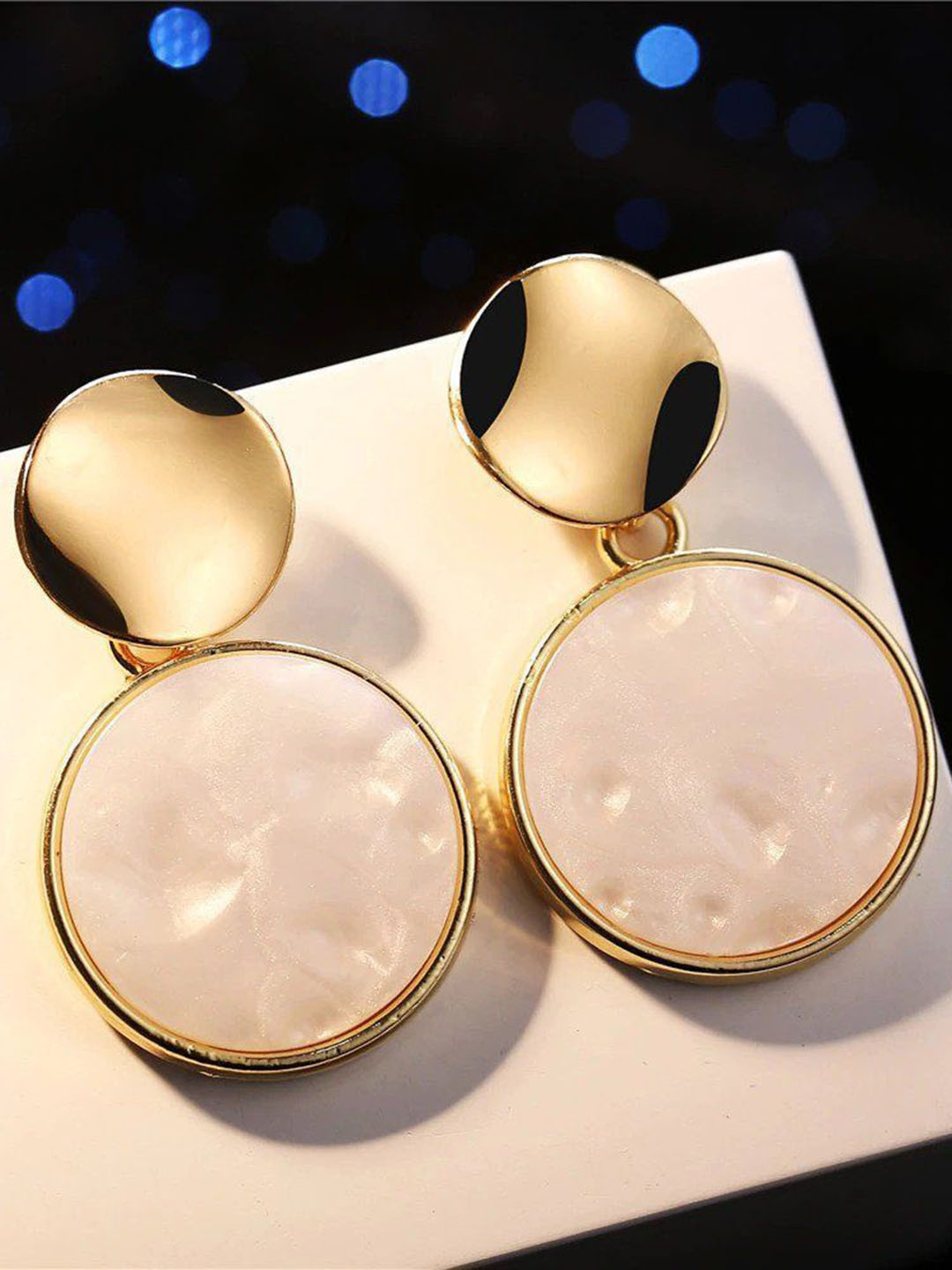 

Crunchy Fashion Gold-Plated Contemporary Drop Earrings