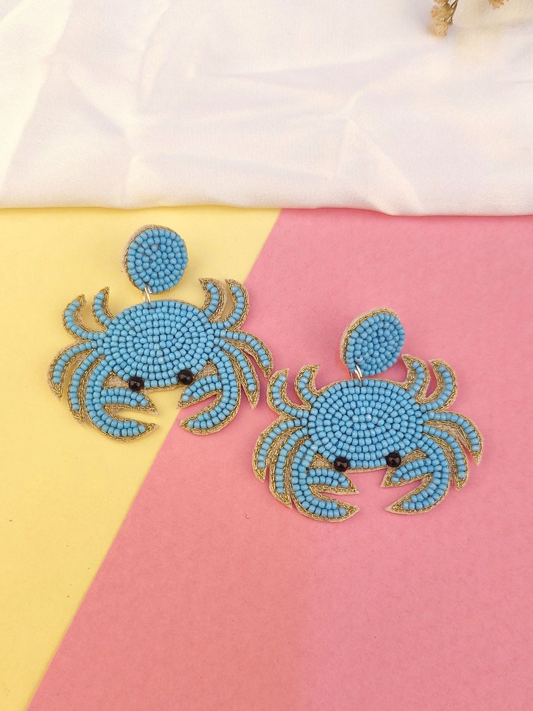 

Crunchy Fashion Contemporary Drop Earrings, Blue
