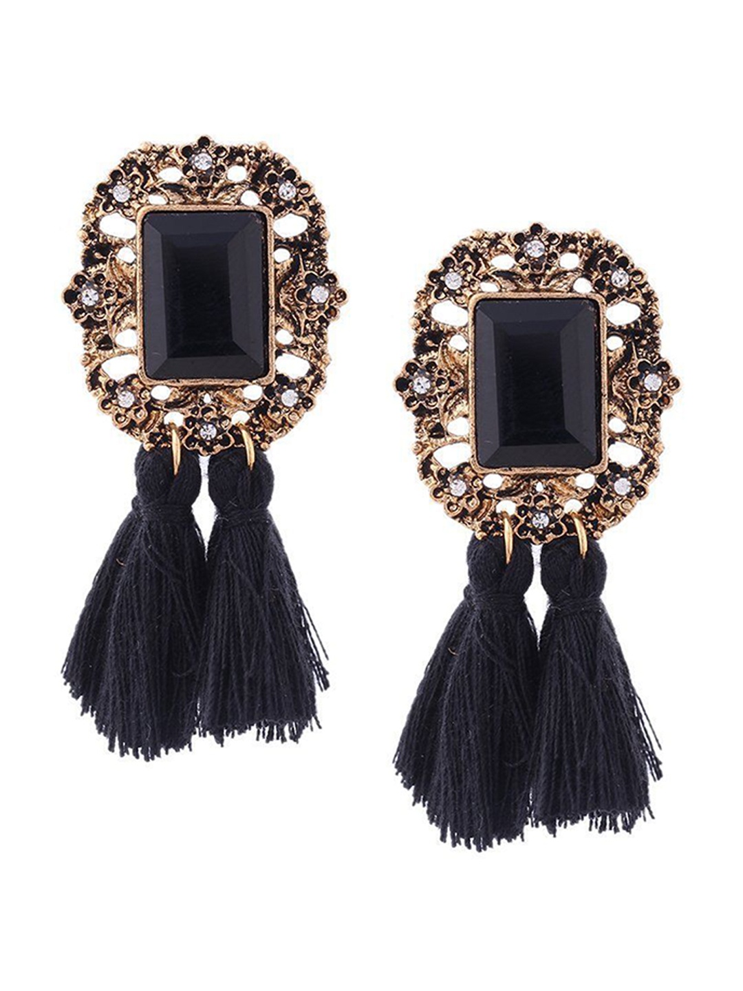 

Crunchy Fashion Gold-Plated Contemporary Drop Earrings