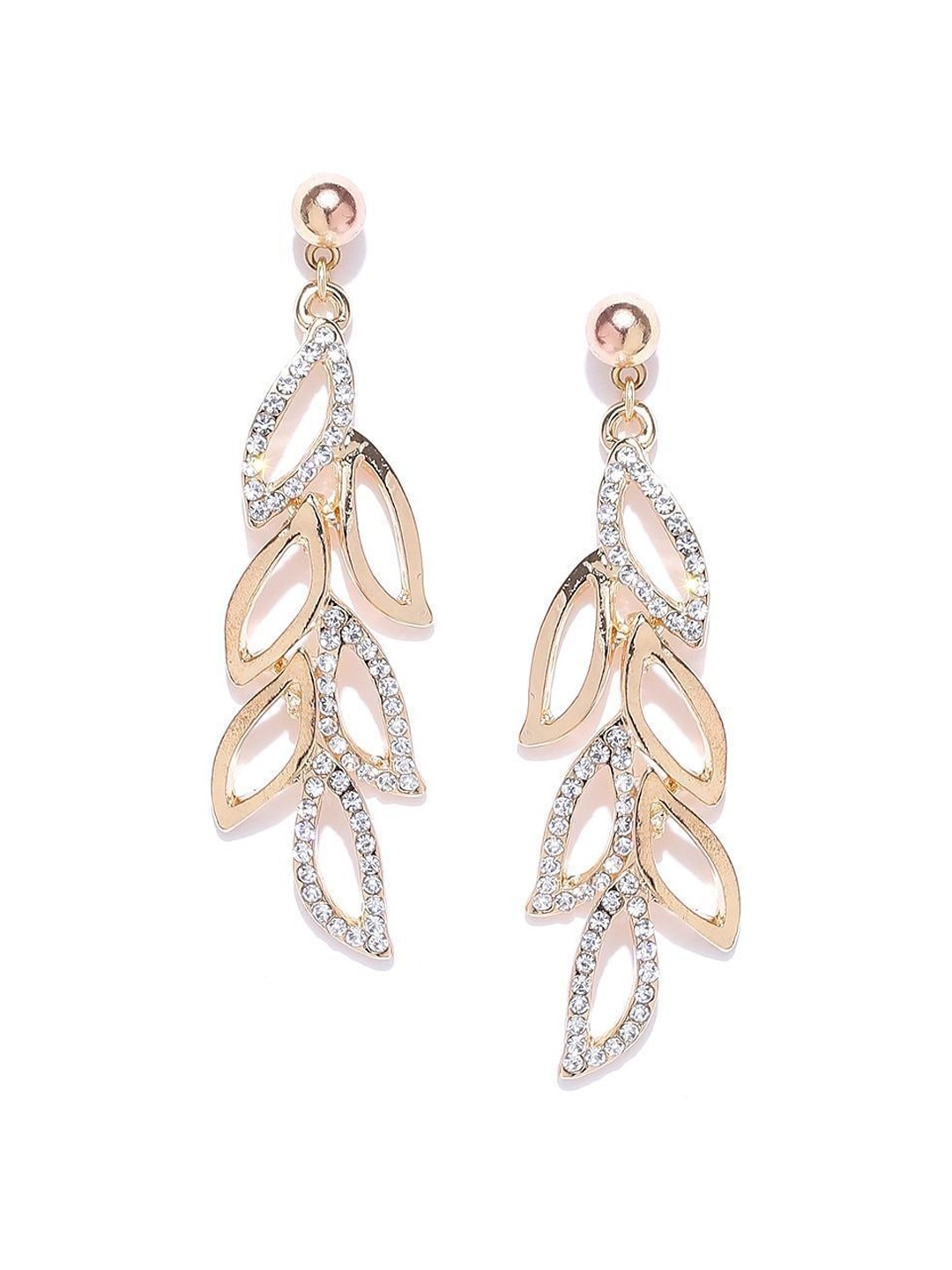 

Crunchy Fashion Gold-Plated Contemporary Drop Earrings