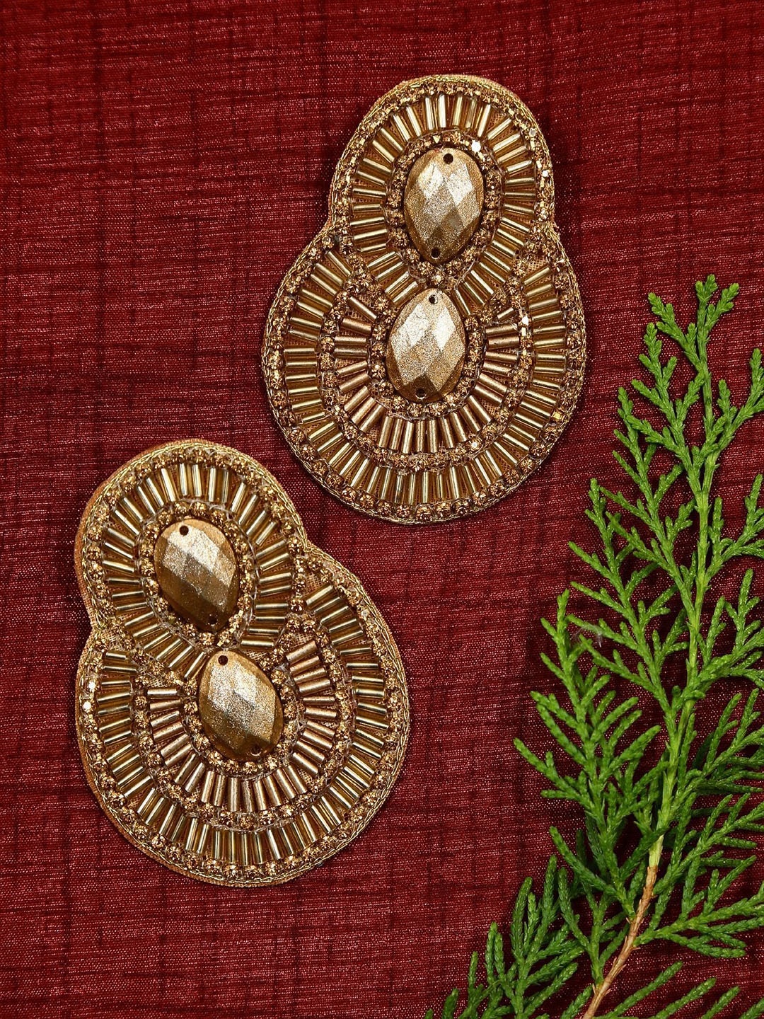 

Crunchy Fashion Gold-Plated Contemporary Drop Earrings