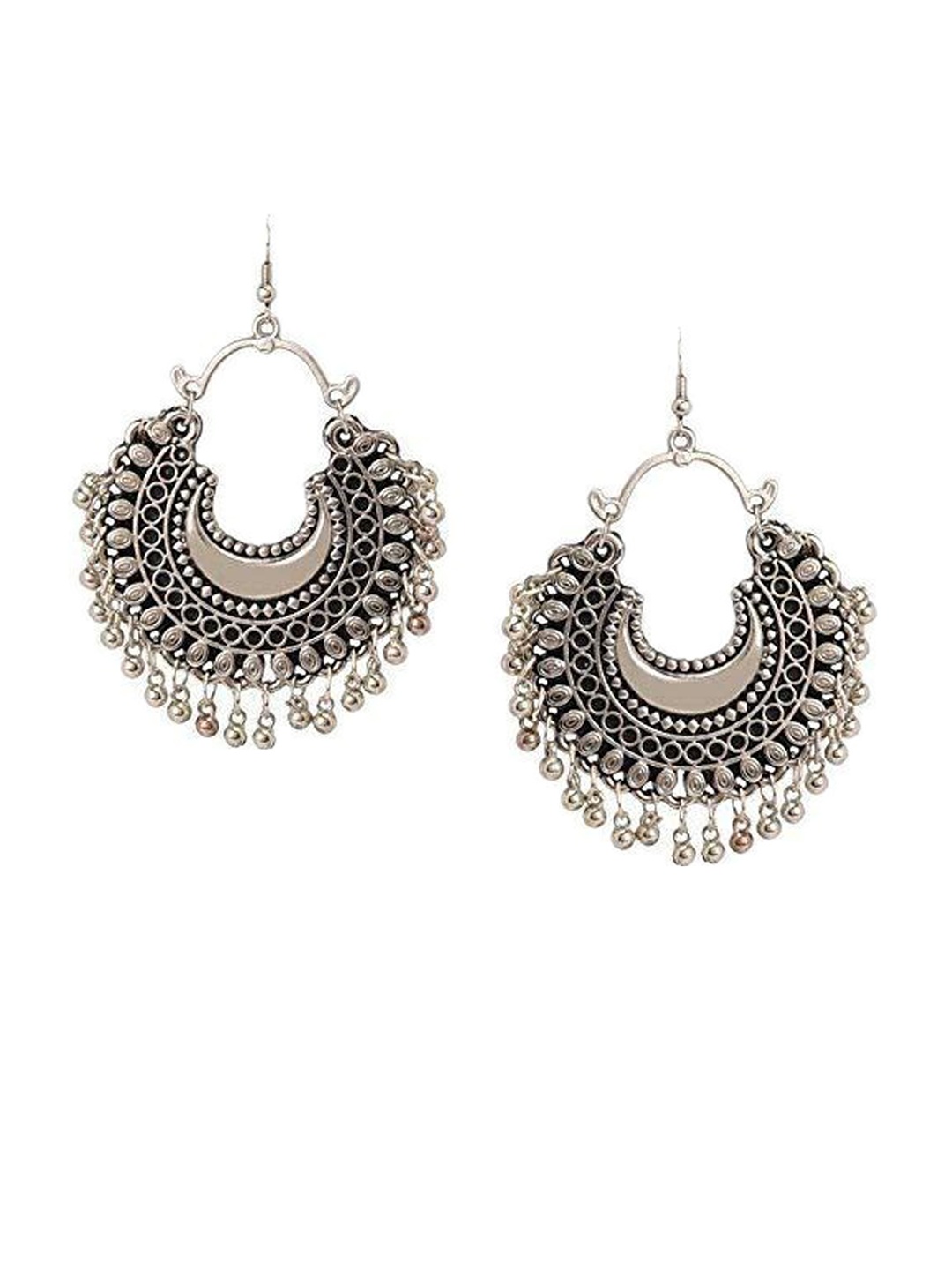 

Crunchy Fashion Silver-Plated Chandbalis Earrings
