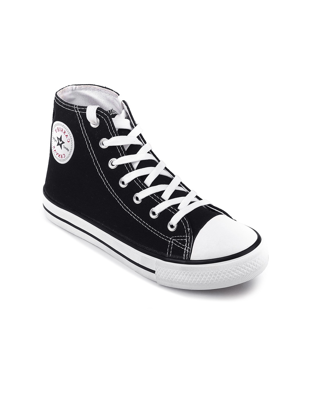 

CASSIEY Women Lightweight Canvas Basics Sneakers, White