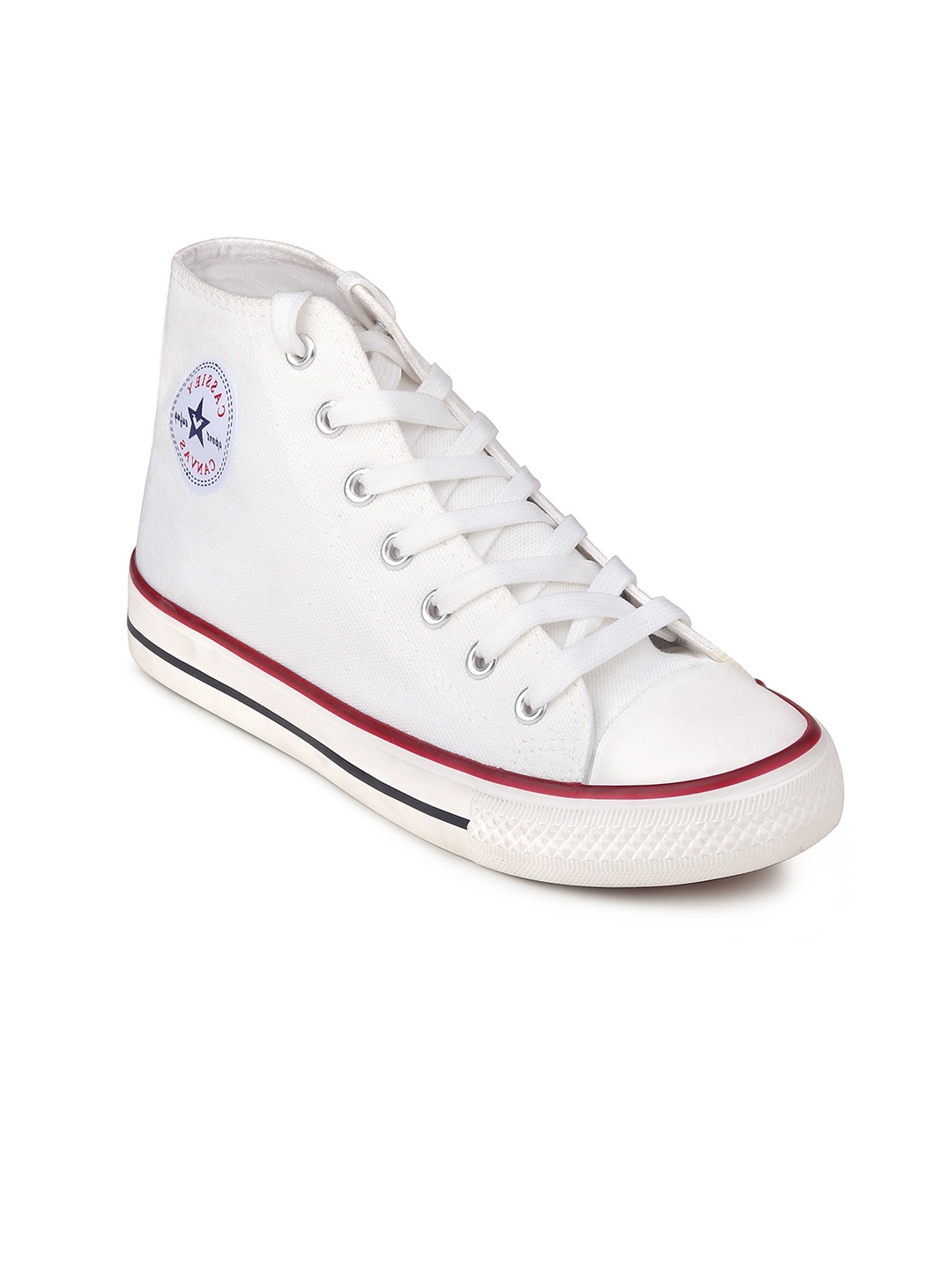 

CASSIEY Women Lightweight Canvas Basics Sneakers, White